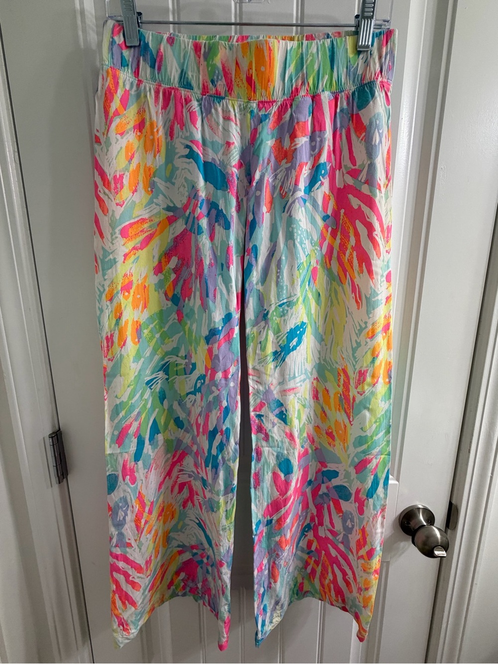 Lilly Pulitzer Bal Harbour Palazzo Pants Sparkling Sands Print Sz XS Resortwear - Picture 3 of 12